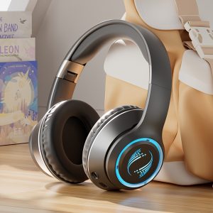 Foldable Wireless Over-Ear Headphones - Long Playtime, Wireless Stereo, Soft Earmuffs, TF Card Player - Comfortable, Portable for Smartphone & Laptop, USB Type-C Charging