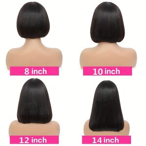 Straight BOB Wigs13*4 Deep Part Bob Wig Human Hair Wigs for Brazilian Lace Closure Bob Wig Pre Plucked with Baby Hair Natural Black
