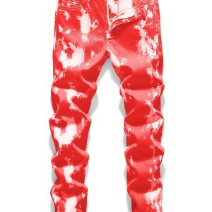 Men's Cotton Stretch Casual Floral Print Trousers