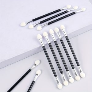 10pcs Multifunctional Double-Sided Sponge Eyeshadow Makeup Brushes, Suitable for Beginners And Can Also Be Used As Nail Art Brushes for Mirror Application.