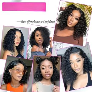 Wavy Bob Wig - No Glue Required, Natural Style for Women, Short Curly Hairstyle, Easy to Style and Maintain, Short Wig.