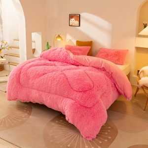 Ultra-Soft Faux Mink Plush Throw Blanket - Thick, Lightweight & Warm For All Seasons, Versatile Solid Color Design, Machine Washable, Christmas Present