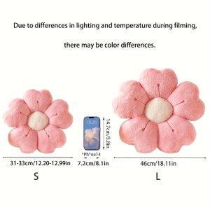 Daisy Flower-Shaped Plush Throw Pillow - Cozy & Cute Decorative Cushion for Bed and Sofa, multicolor Soft Fabric Floor Pillow