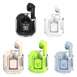 TWS True Wireless Earbuds, Bluetooth 5.4, High-end Chip, Low Latency, Long Battery Life, Stylish and Cool Transparent Body, Suitable for E-sports Gaming and Music Listening, Supports Type-C Charging Port (USB Charging Cable Not Included)