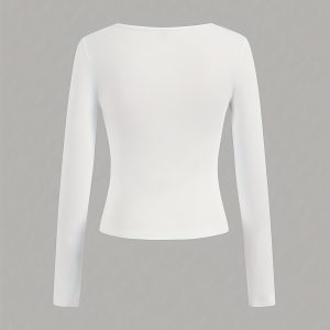 3pcs Casual Long Sleeve Scoop Neck Tops for Women | Solid Color, Regular Length, Suitable for All Seasons