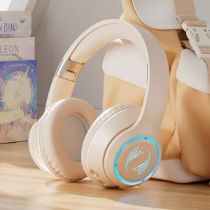 Foldable Wireless Over-Ear Headphones - Long Playtime, Wireless Stereo, Soft Earmuffs, TF Card Player - Comfortable, Portable for Smartphone & Laptop, USB Type-C Charging