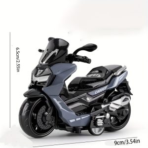 1pc Creative Pullback Motorcycle Toy, Alloy Pullback Simulated Steering Wheel Motorcycle Toy for Youngsters, Turnable Seat And Handlebar Models of Cool Steering Wheel Motorcycle Model