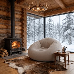 1pc Oversized Inflatable Lazy Flocked Sofa Chair, Gray PVC Material, Portable And Foldable, Ergonomic Design, Suitable for Four Seasons, Very Suitable for Various Home Scenes, Living Room, Balcony And Outdoor Camping, Office Nap Recliner