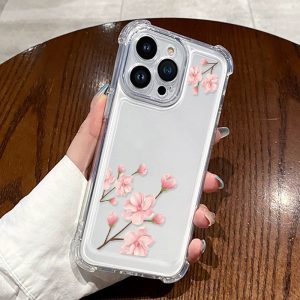 Phone Case: A Transparent Four-corner Shockproof Phone Case Is Suitable for Apple Series 11/ 12/ 13/ 14/ 15/ 17 Pro Max and Samsung Series A06/ A16/ A26/ A36/ A56/ S23/ S24/ S25 Ultra.