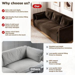 Versatile Three-Seater Sofa Perfect for Living Room Bedroom Office or Apartment Decor