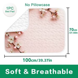 2/3pcs Quilt Set Elegant 2D Cherry Blossom Pattern Bedspread Set, Soft Pink & White Floral Quilt Bed Cover Set (1 Quilt + 1/2 Pillowcases), Spring Serene Floral Bedding for Bedroom Decor, Delicate Blossom Branches with White Flowers & Pink Buds