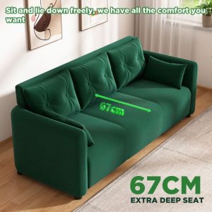 Versatile Three-Seater Sofa Perfect for Living Rooms Bedrooms Offices And Apartments - Stylish Comfort And Space-Saving Design