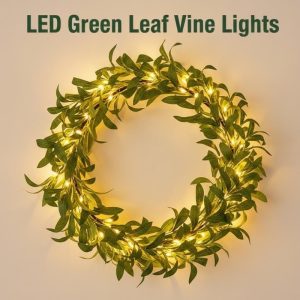 1/2PACKS LED Light Simulation Olive Vine String Lights 300Cm/118In (180Cm Olive Branch Vine + 30 Lights) [Warm Color], AA Battery Powered (Batteries Not Included), Decorative String Lights, Suitable for Indoor Decoration, Handicraft Decoration