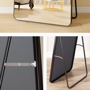 Black Arch Mirror 967AB, Either Freestanding Or Mounted on The Wall