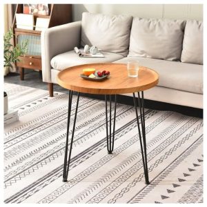 Home Decor Nordic Rounded Side Coffee Table 50X50Cm