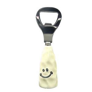 Cute Smiley Face Beer Bottle Opener, Plastic Handle Imitation Ceramic Handle, Standable Bottle Opener, Creative Stainless Steel Bottle Opener