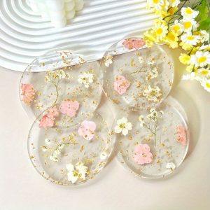 1pc 2D Acrylic Coaster, Printed Outdoor Coaster, Wedding Birthday Mother's Day Gift Table Decoration