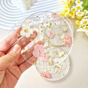 1pc 2D Acrylic Coaster, Printed Outdoor Coaster, Wedding Birthday Mother's Day Gift Table Decoration