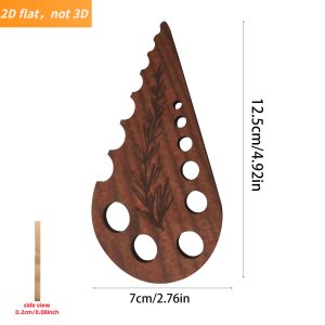 2D Flat Printing, Not 3D, Home Kitchen Cooking Gadget, Wooden Craft, Multi-hole Vegetable Root, Stem, and Leaf Remover, 2D Flat