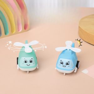 4pcs Mini -Free Pull-Back Propeller Airplane - Manual Operation, Durable Plastic Airplanes Suitable for Birthday/Easter Party Favors, /Outdoor Family Fun (No / Assembly)