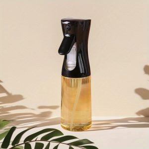 1pc 200/300/500ml Transparent Kitchen Oil Bottle Cooking Oil Spray Olive Oil Bottle Fitness Barbecue Spray Oil Dispenser Household