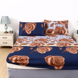 3pcs Set: New Winter Collection, Simple European Style, High-Quality Deep Pocket Queen Size Extra Large Double Bed and Medium Single Bed Cover Fitted Sheet Set, Couple's Choice, Exquisite Cottage Bedding. Includes 1 Fitted Sheet + 2 Deep Pocket