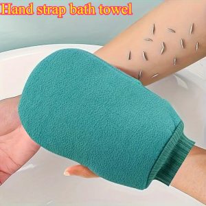 1pc Dual-Sided Exfoliating Bath Scrubber Glove Strong Cleaning Massage Body Scrub Skin-Friendly Soft Reusable Shower Accessory for Back Washing And Hand Care Home SPA Bathroom Essential Mother'S Day Christmas Gift Choice Dead Skin Removal Tool Famil